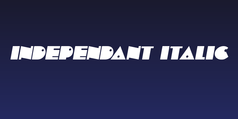 Independant Italic Social Header
