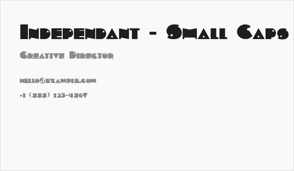 Independant - Small Caps Business Card