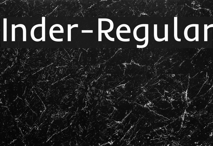 Inder-Regular Font examples