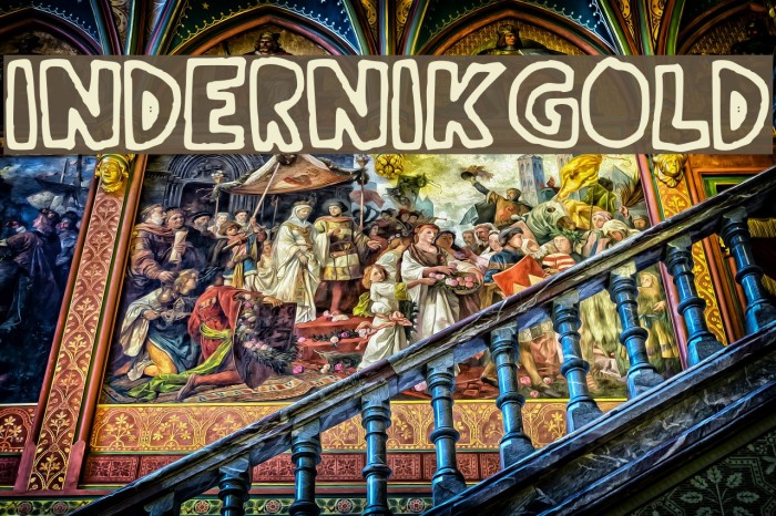 IndernikGold Font examples