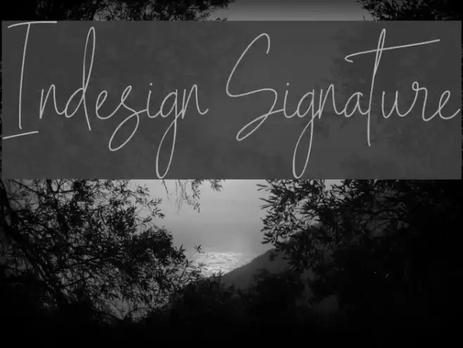 Indesign Signature Font examples