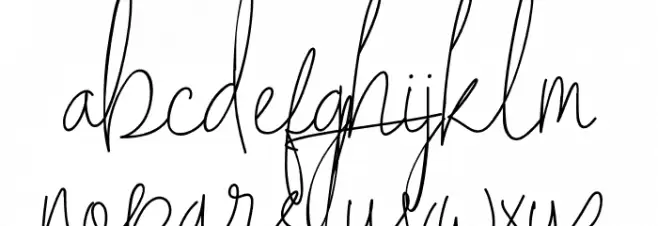Indesign Signature फ़ॉन्ट लोअरकेस