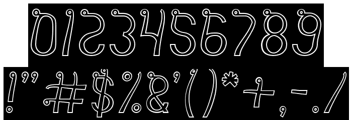 India Hair Style-Hollow-Inverse Font OTHER CHARS