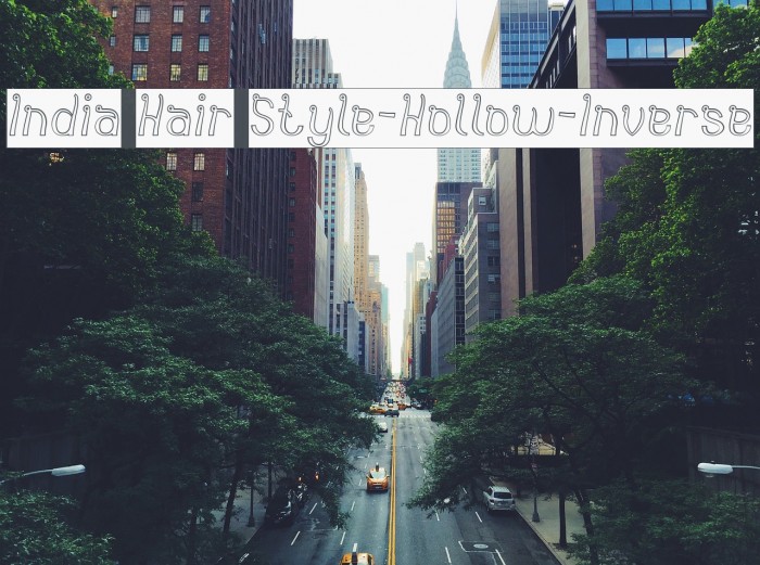 India Hair Style-Hollow-Inverse Font examples