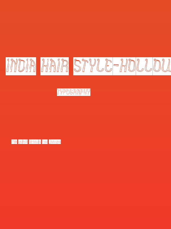 India Hair Style-Hollow-Inverse Poster