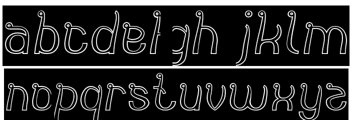 India Hair Style-Hollow-Inverse Font LOWERCASE