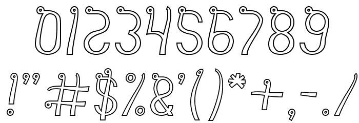 India Hair Style-Hollow Font OTHER CHARS