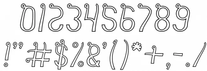 India Hair Style-Hollow Font OTHER CHARS