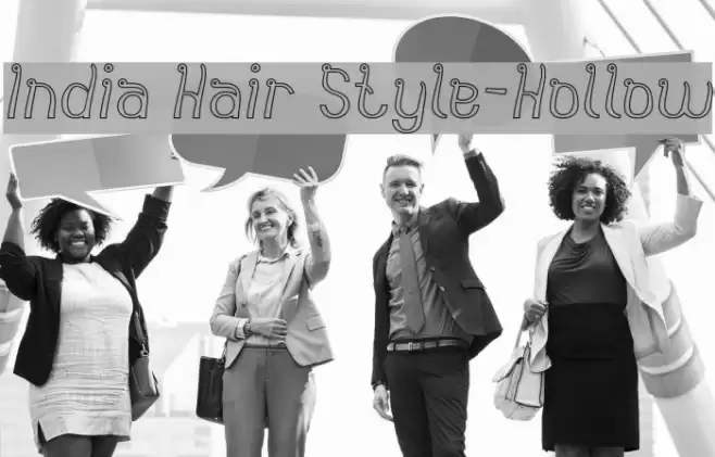 India Hair Style-Hollow Font examples
