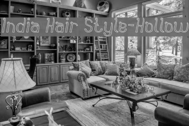 India Hair Style-Hollow Font examples