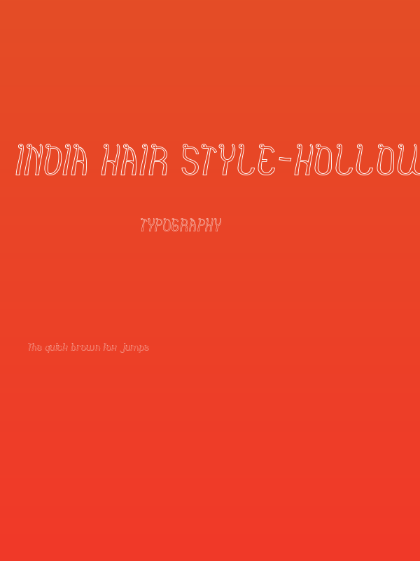 India Hair Style-Hollow Poster