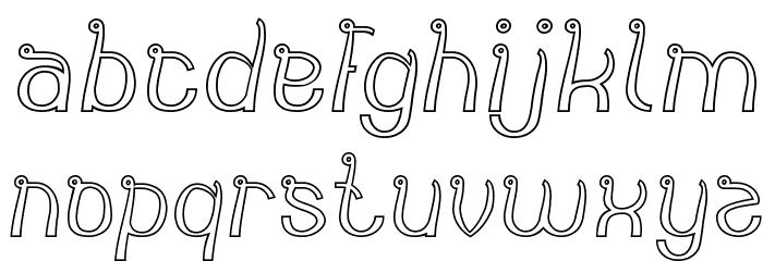 India Hair Style-Hollow Font LOWERCASE