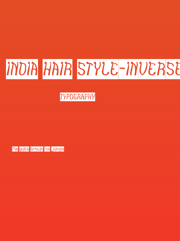 India Hair Style-Inverse Poster