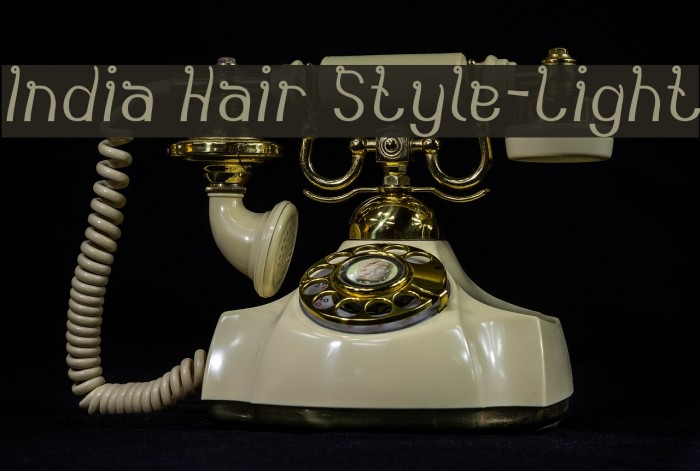 India Hair Style-Light Font examples