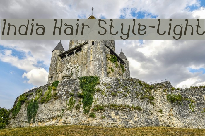 India Hair Style-Light Font examples