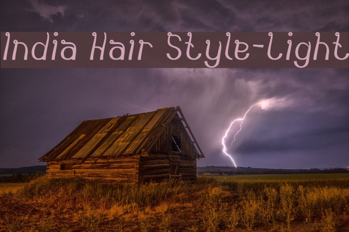 India Hair Style-Light Font examples