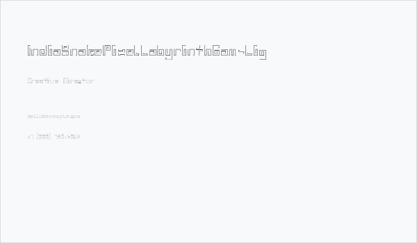 IndiaSnakePixelLabyrinthGam-Lig Business Card