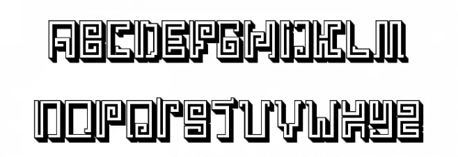 IndiaSnakePixelLabyrinthGam-d Font Litere mari