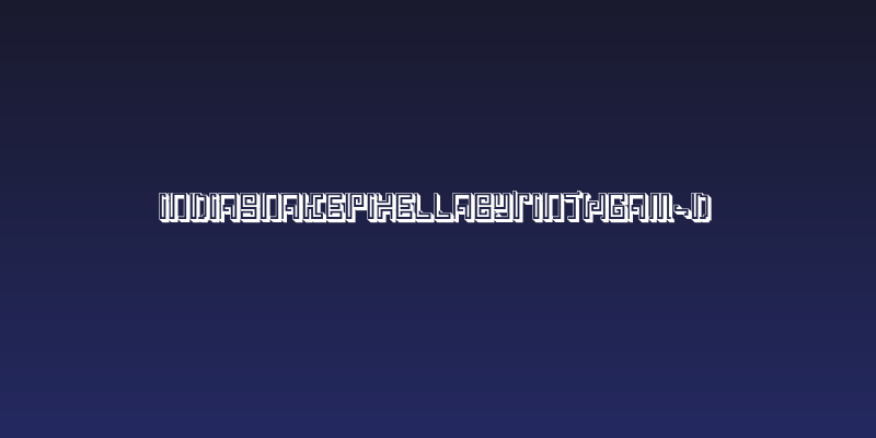 IndiaSnakePixelLabyrinthGam-d Social Header