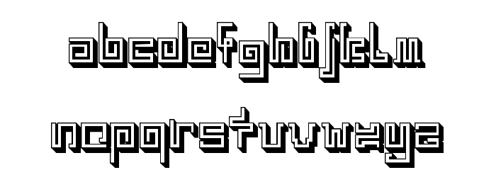 IndiaSnakePixelLabyrinthGam-d Font LOWERCASE