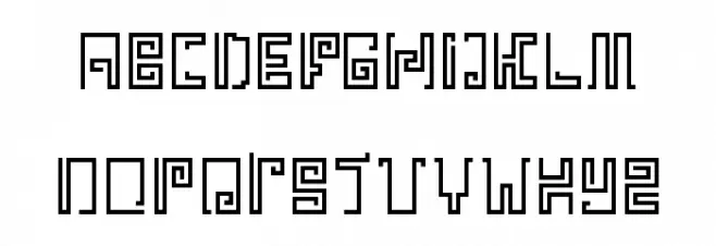 IndiaSnakePixelLabyrinthGame 字体 大写
