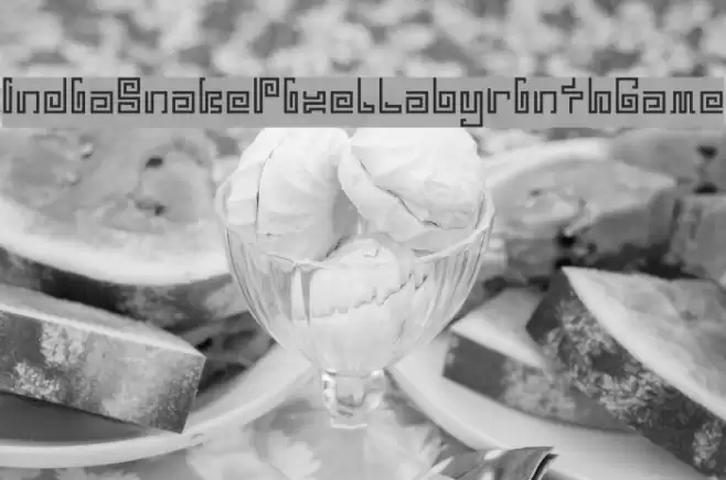 IndiaSnakePixelLabyrinthGame Font examples