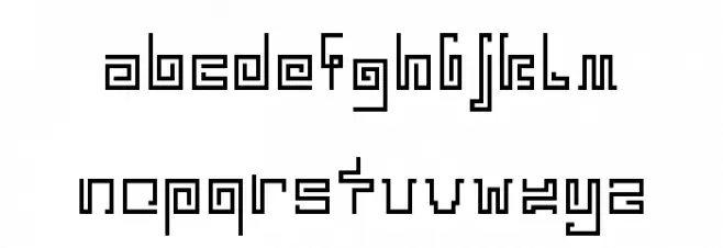 IndiaSnakePixelLabyrinthGame Schriftart Kleinbuchstaben