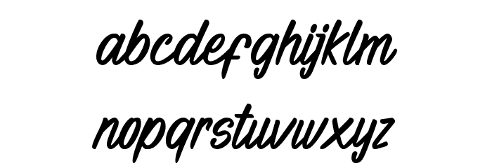 Indian Roller Font LOWERCASE