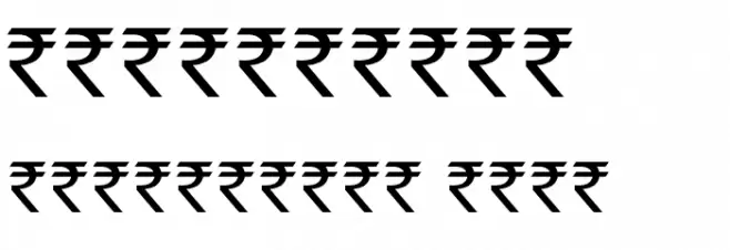 Indian Rupee Font Font OTHER CHARS