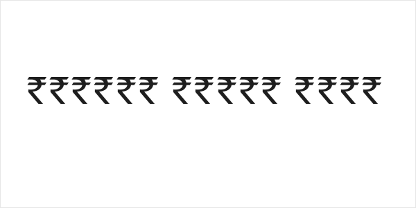 Indian Rupee Font Logo