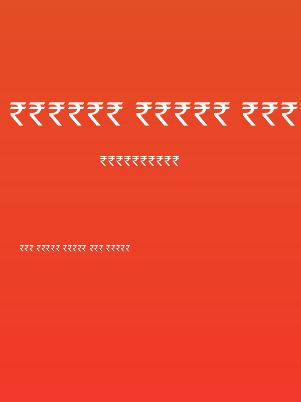 Indian Rupee Font Poster