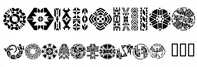 IndianDesigns Schriftart Groß