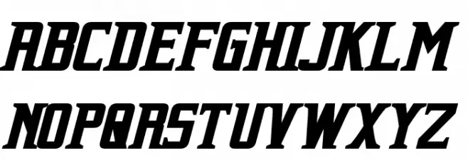 Indiana Bold Italic 字体 大写