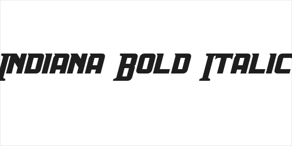 Indiana Bold Italic Logo