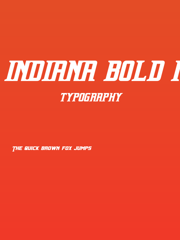 Indiana Bold Italic Poster
