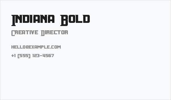 Indiana Bold Business Card