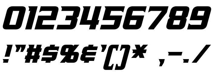 Indiana Italic Font OTHER CHARS