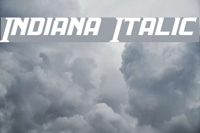 Indiana Italic Font examples