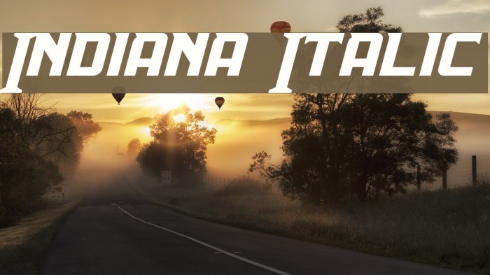 Indiana Italic Font examples
