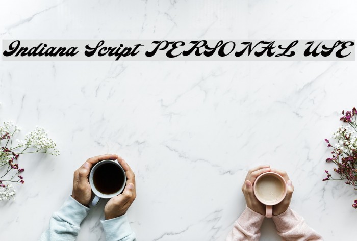 Indiana Script PERSONAL USE Font examples