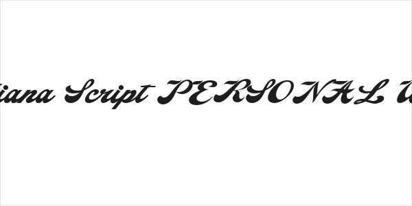 Indiana Script PERSONAL USE Logo
