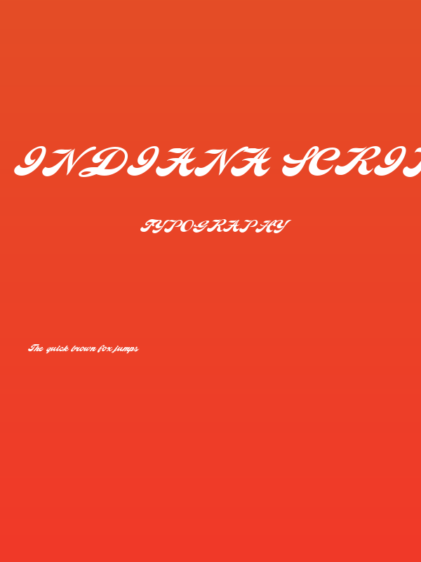 Indiana Script PERSONAL USE Poster