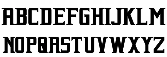 Indiana Font UPPERCASE