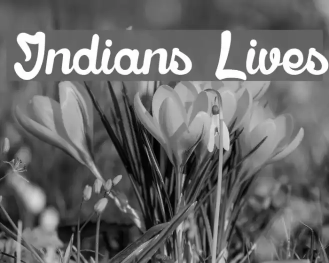 Indians Lives Font examples