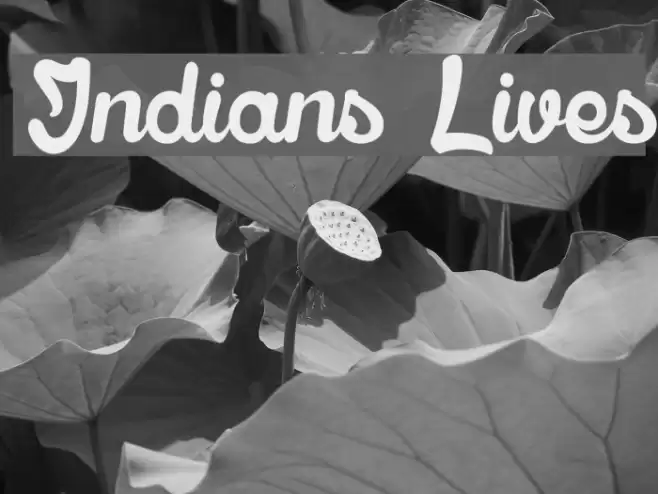 Indians Lives Font examples