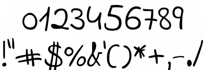 Indie Flower Regular Font OTHER CHARS