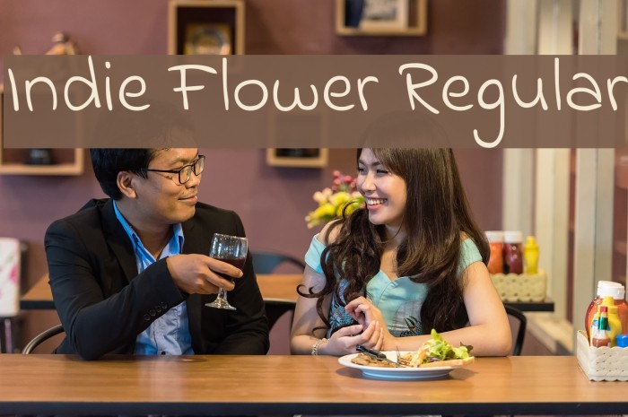 Indie Flower Regular Font examples