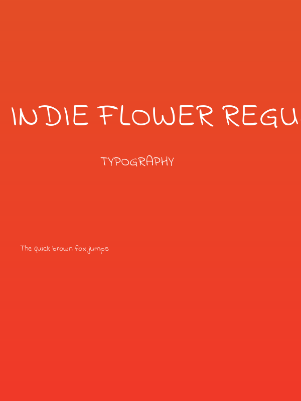 Indie Flower Regular Poster