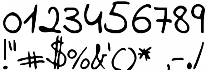 Indie Flower Font OTHER CHARS