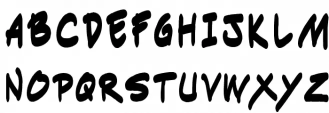 Indie Komiks Sketch Bold Schriftart Groß